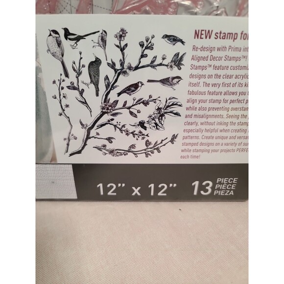 NEW Springtime Decor Stamp SET Redesign With Prima Birds Flowers Branches - Picture 5 of 6